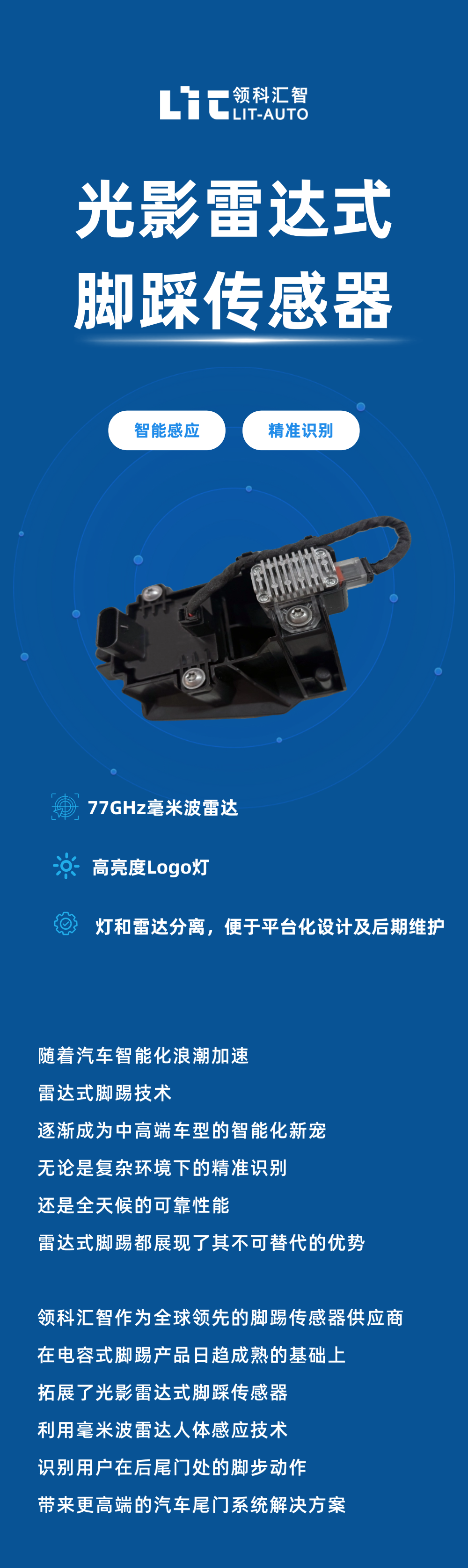 高精度感知 | 领科汇智光影雷达式脚踩传感器(图1)